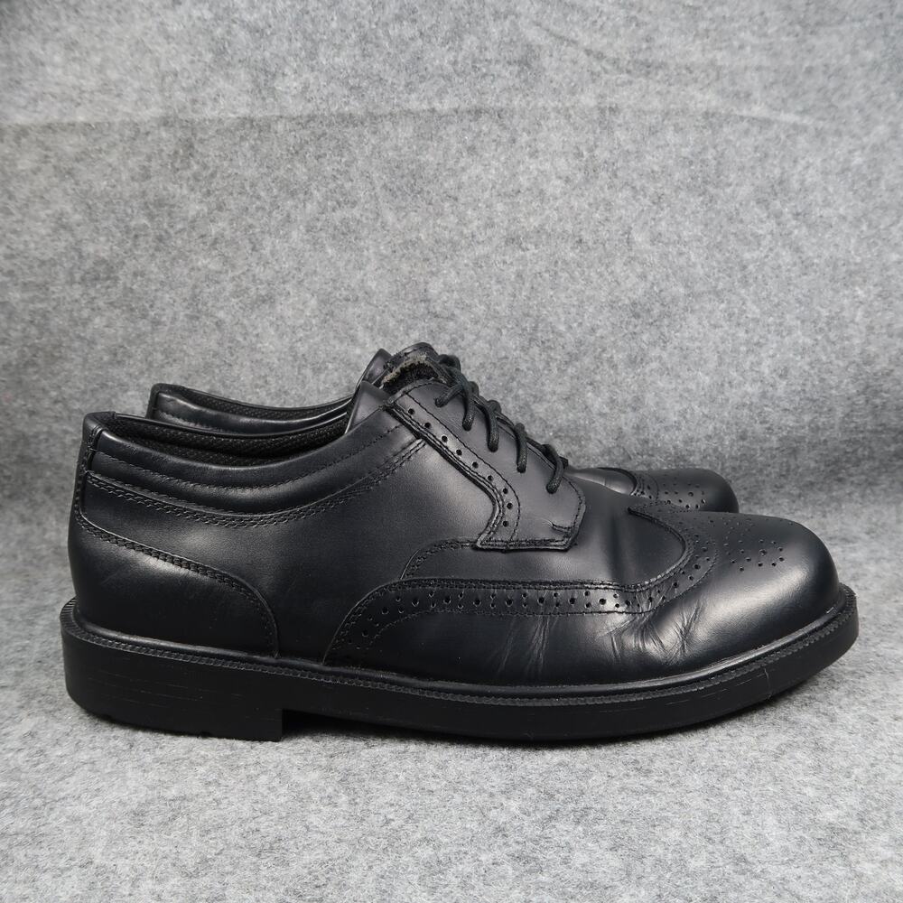 Deer Stags Shoes Mens 10.5W Derby Oxford Wingtip Black Formal Classic Comfort